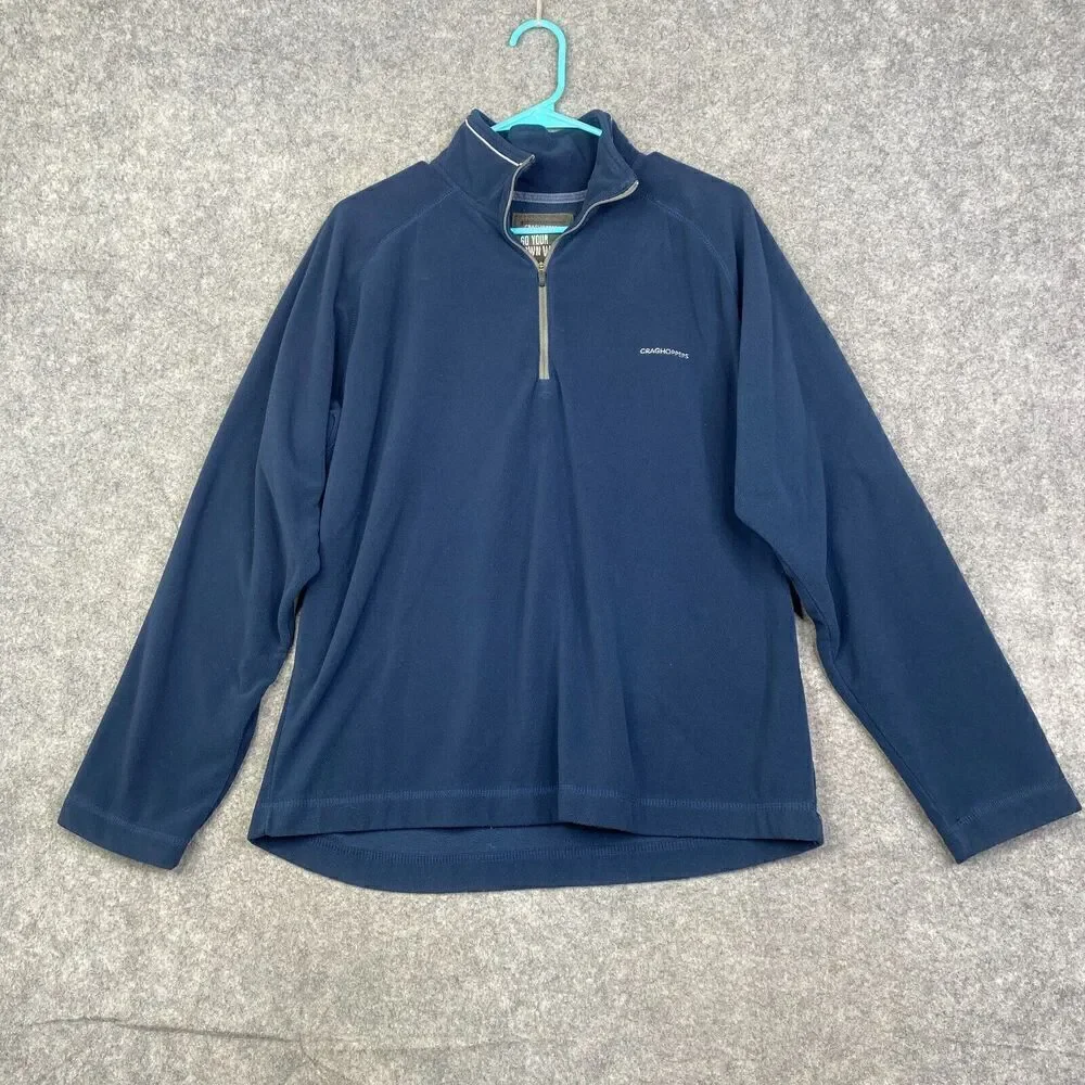 Bear Grylls Craghoppers Pullover Mens UK Medium 1/4 Zip Fleece Sweater Hiking